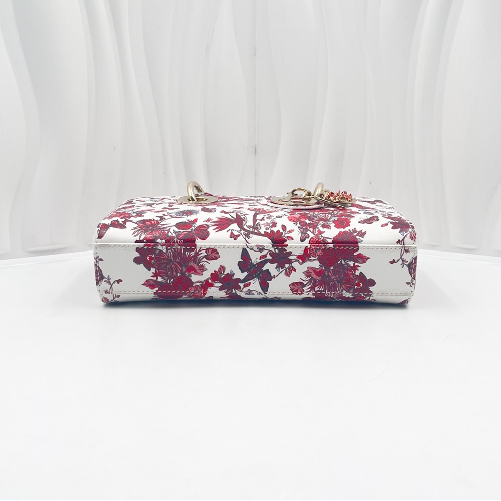 DIOR Lady Dior Small Bag Butterfly & Floral Print with Gold Hardware - Picture 9 of 14
